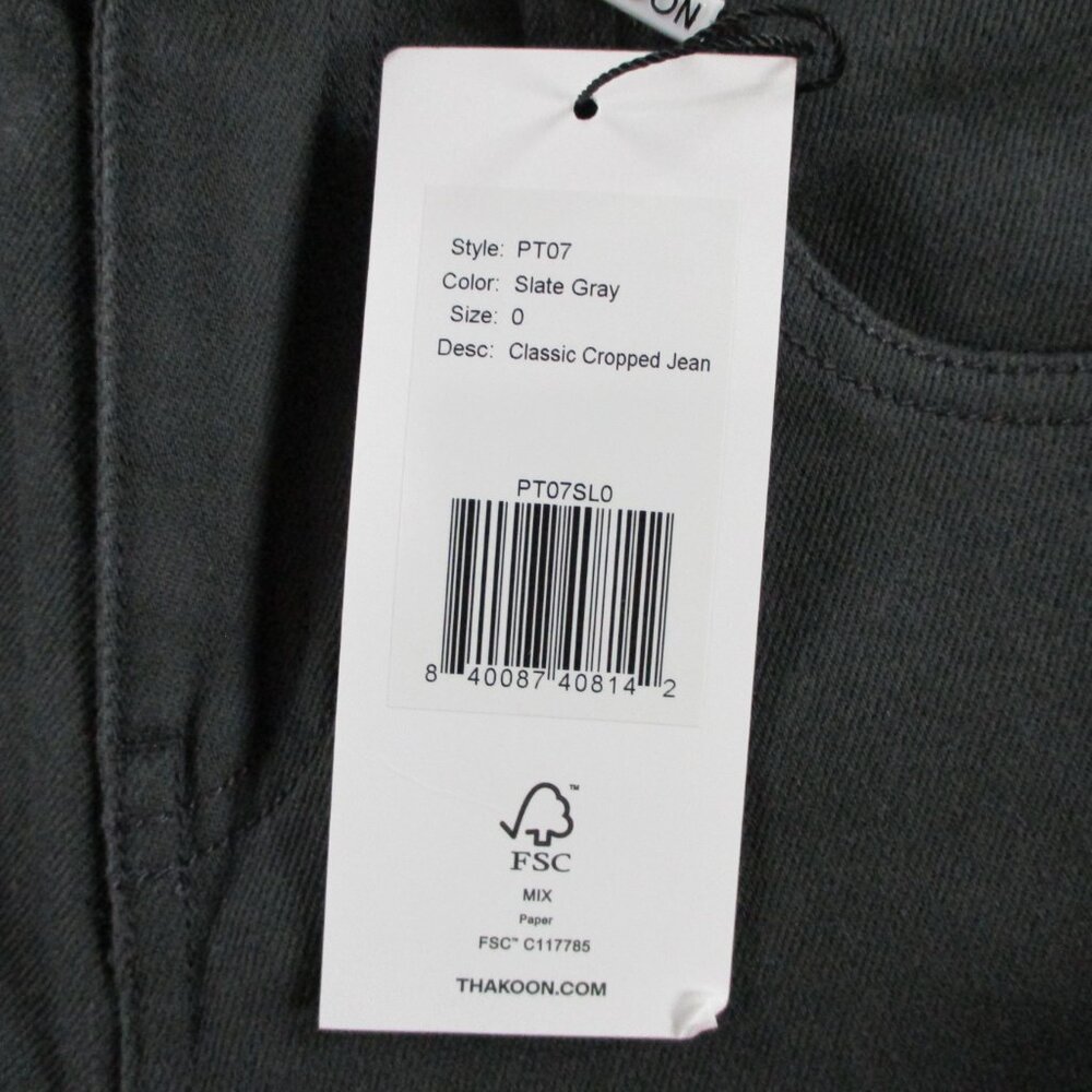 Thakoon Jeans Womens 0 Slate Gray Classic Cropped Casual Daily Everyday NWT - Picture 11 of 13